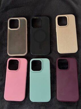 Colorful Silicone Phone Cases- IPhone 12, 13, 14, 15, 16 Pro Bundle or individ